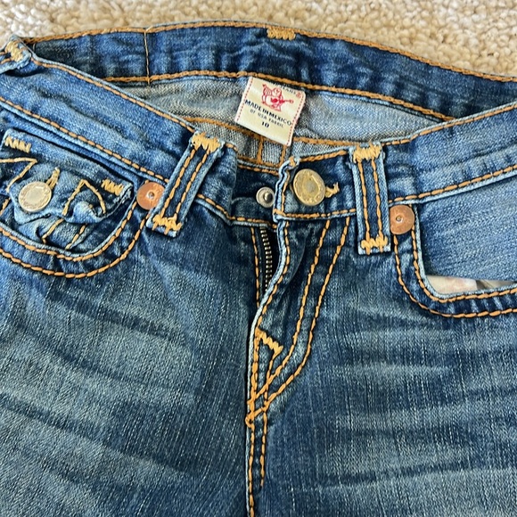 Lot of 2 True Religion Girls Size 10 Jeans Skinny Capri Cropped - Picture 5 of 11